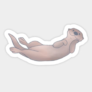 Chillin Lazy Otter Sticker